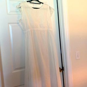 All white long dress, size L/XL, never worn, NWT